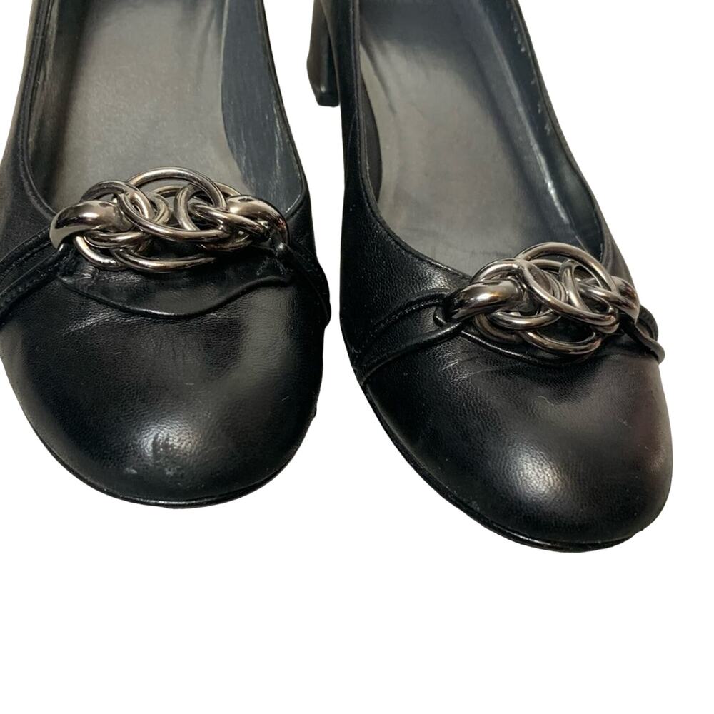 Stuart Weitzman Caged Heel Chain Link Loafer - image 6
